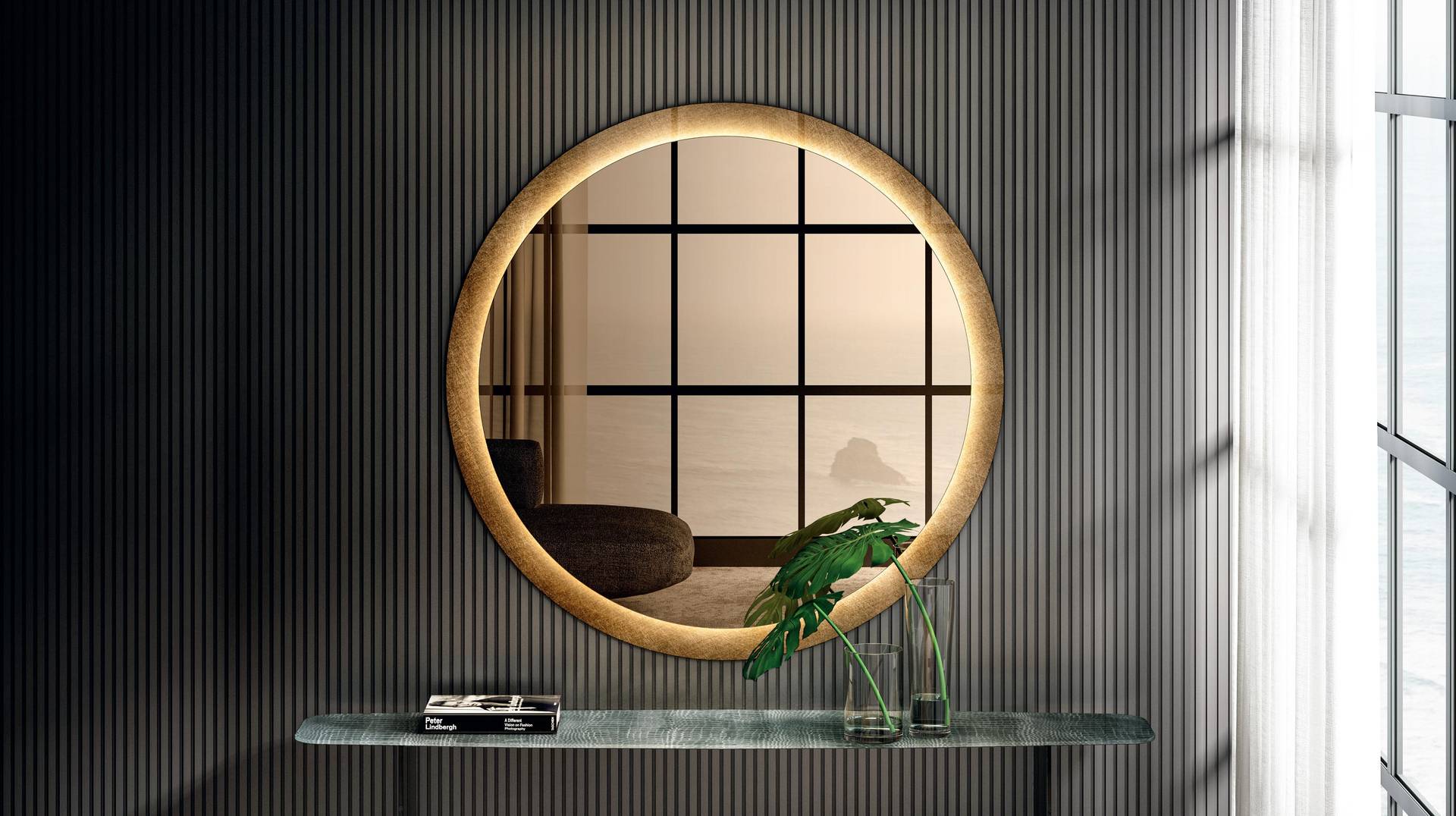 Kibi by LAGO Design - Elegant Illuminated Round Mirror