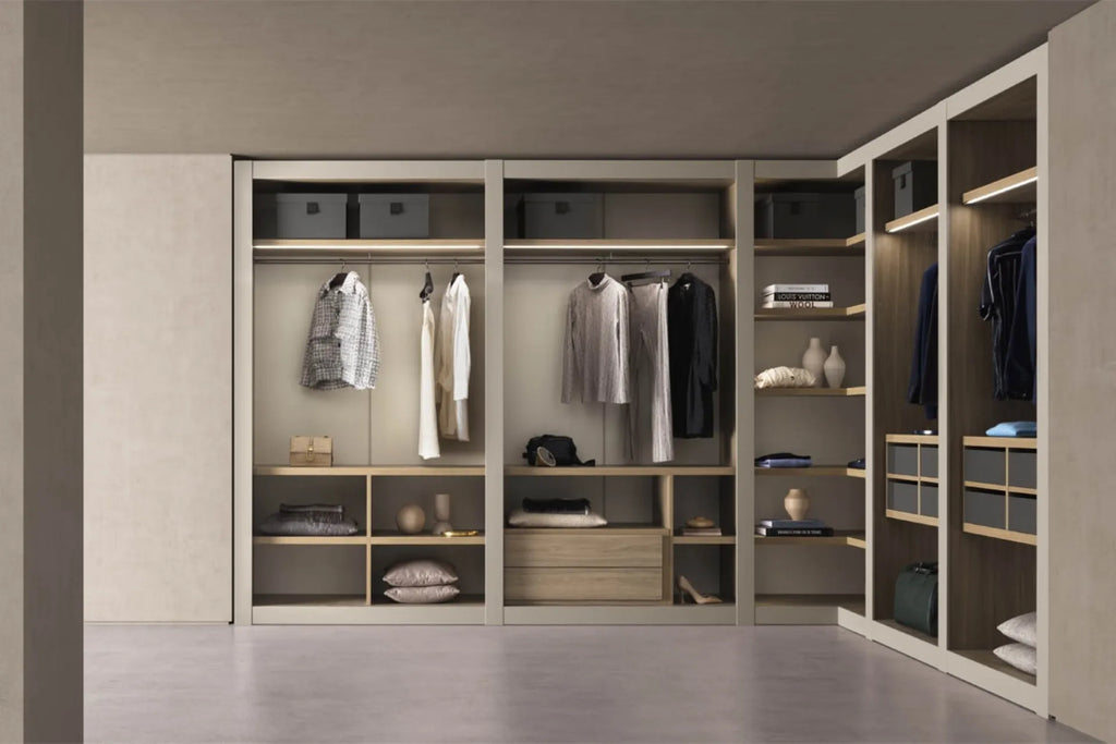 Sipario Wardrobe Composition Milano & Cornice Doors by Pianca