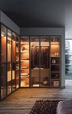 Sipario Wardrobe Composition Milano & Cornice Doors by Pianca