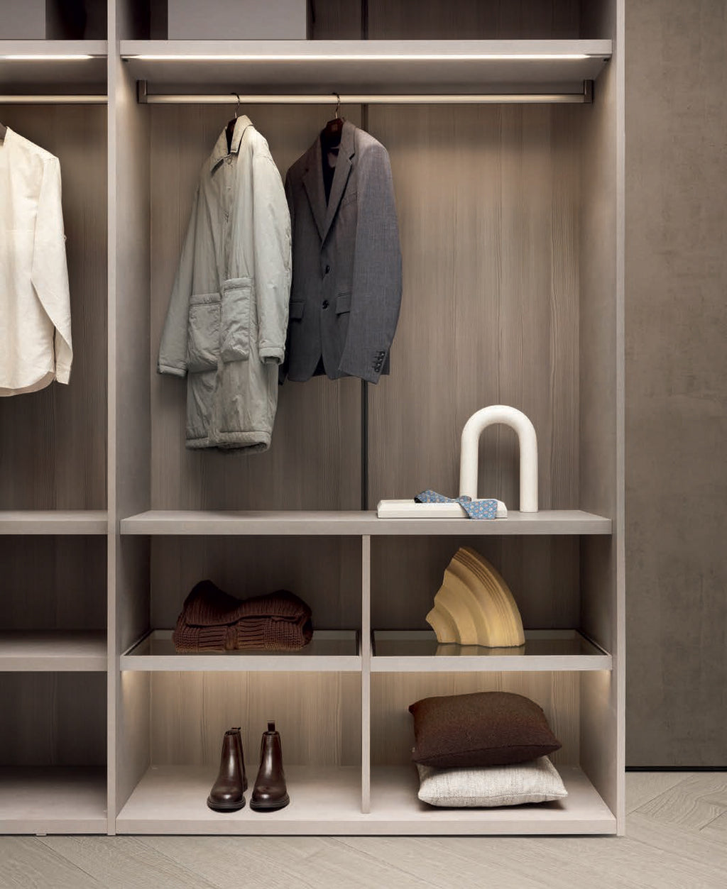 Sipario Wardrobe Composition Milano & Cornice Doors by Pianca