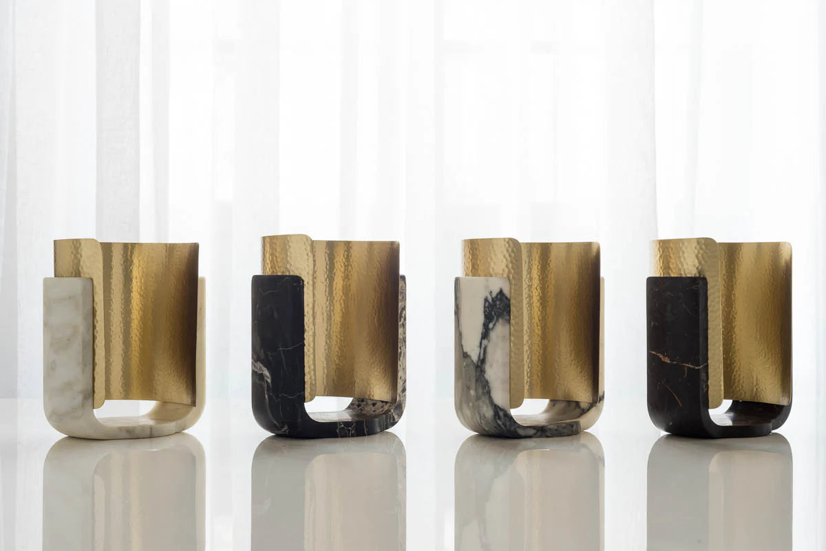 Cassiopee by oOumm- Marble & Brass Candle