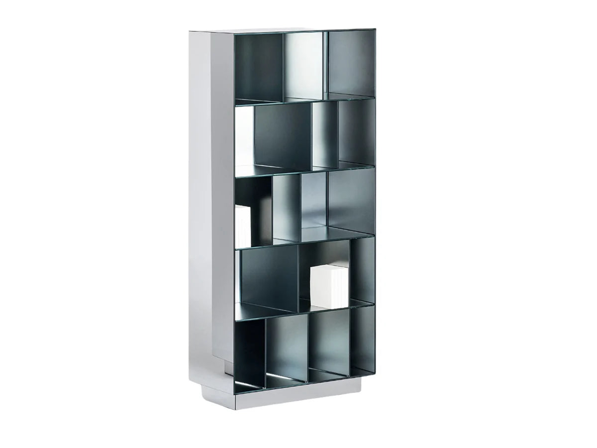 Obliquo Bookshelf by Glass Italia