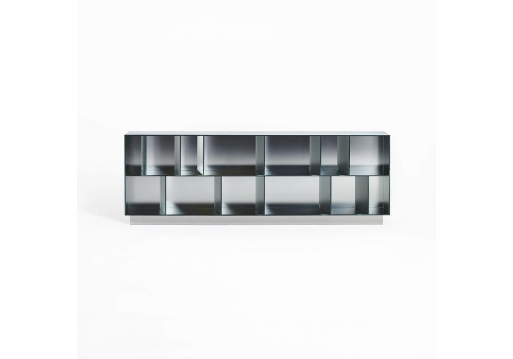 Obliquo Bookshelf by Glass Italia