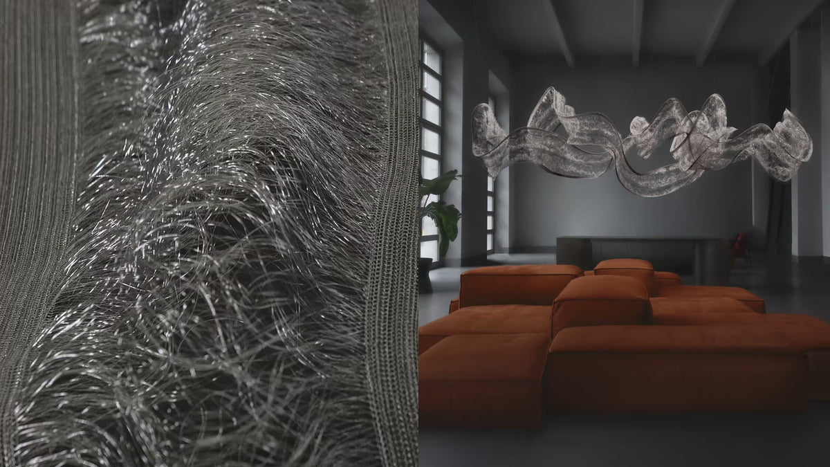 Genesis Floating Knit Double Linear Sculpture by Terzani