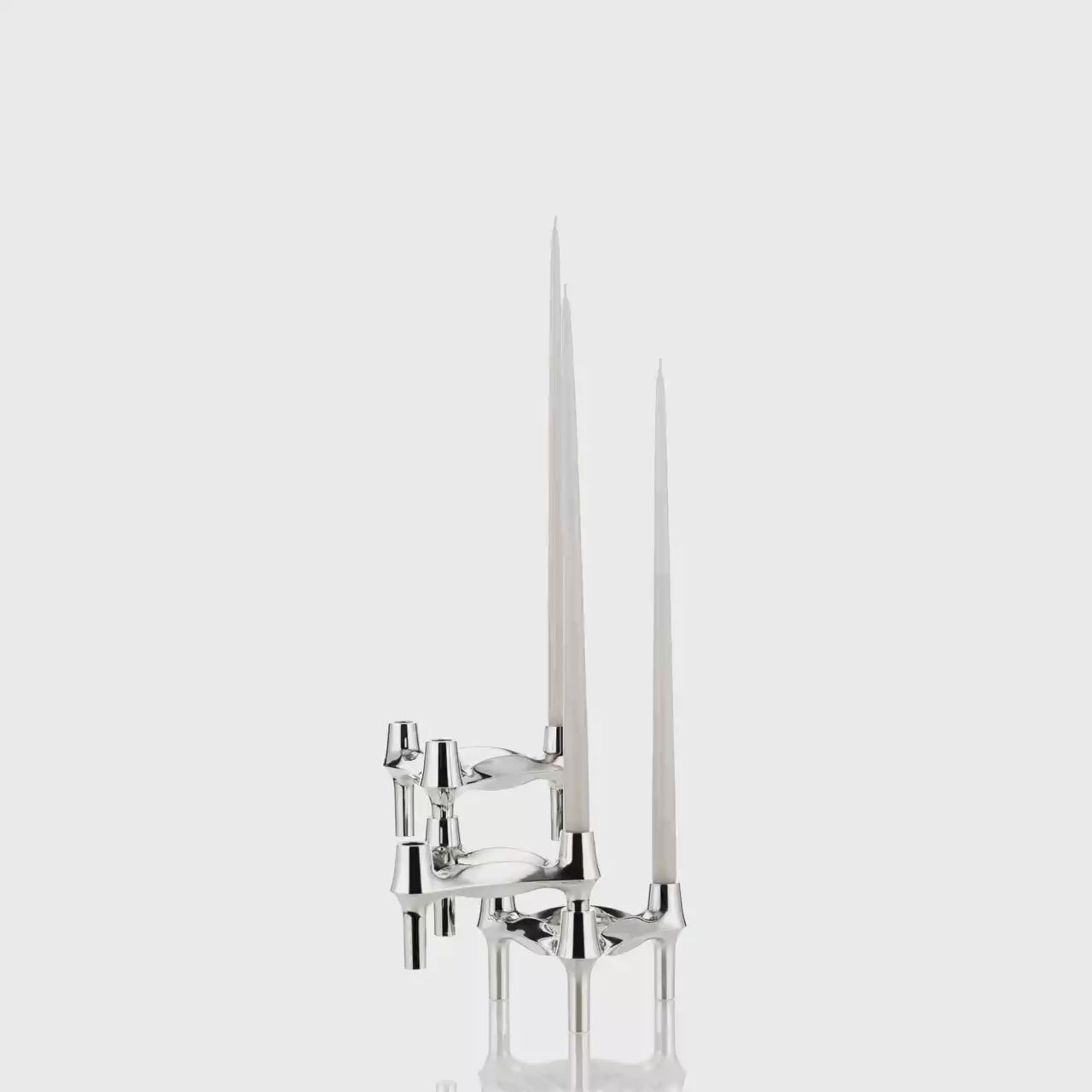 Load video: BMF Candleholder Chrome by Stoff