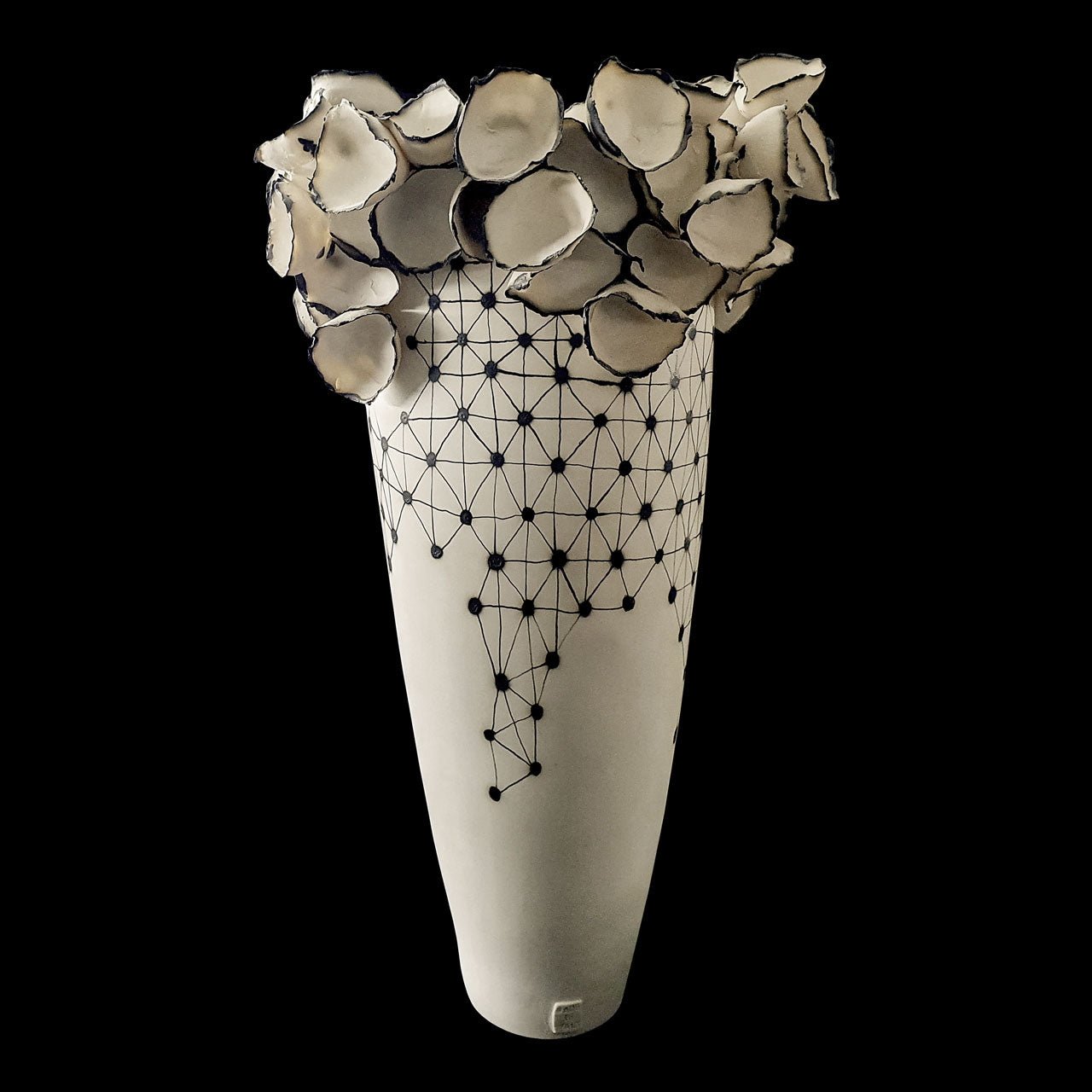 Reticulum Porcelain Vase by Elica