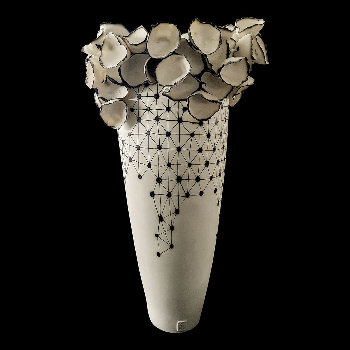 Reticulum Porcelain Vase by Elica