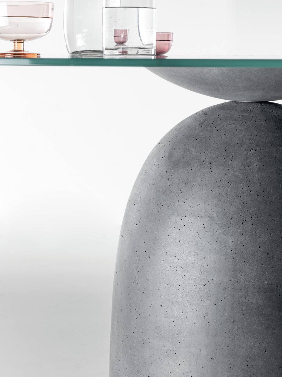 Janeiro Concrete & Glass Dining Table by LAGO