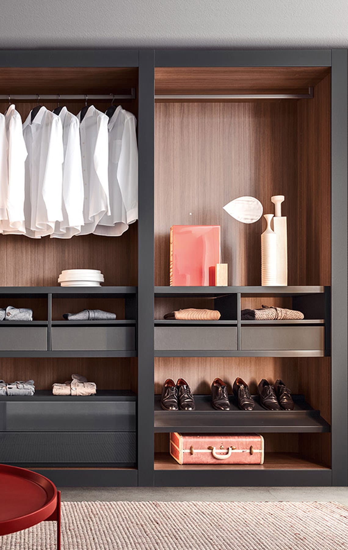 Sipario Wardrobe Composition Milano & Cornice Doors by Pianca