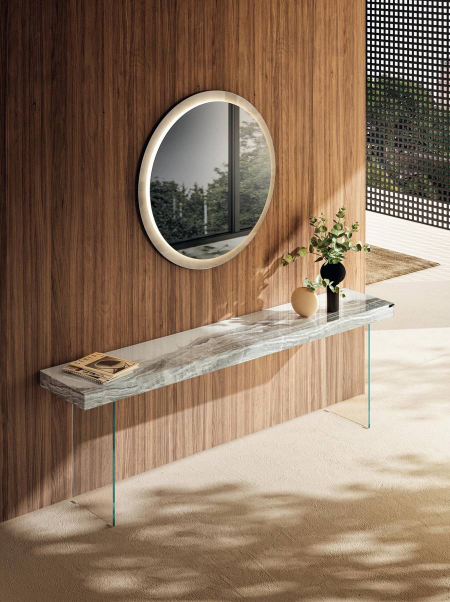 Kibi Elegant Illuminated Round Mirror by LAGO